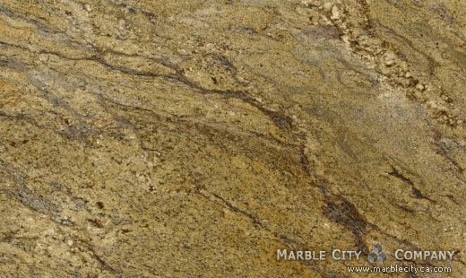 Yellow River - Granite Countertops San Francisco, California. Close up view — Close Up View