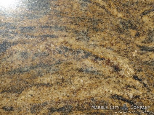 Harricane Blue Gold - granite countertops bay area, California. Macro view — Macro View