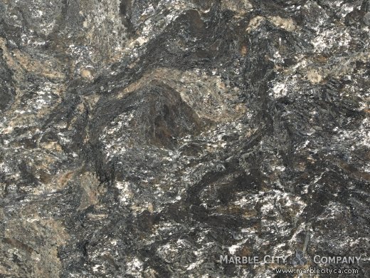 Metallic Brashed - Granite Countertops Bay Area, California. Macro view — Macro View