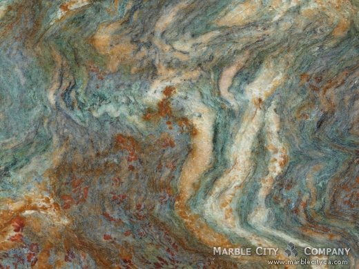 Luise Blue - Granite Countertops Bay Area, California. Macro view — Macro View